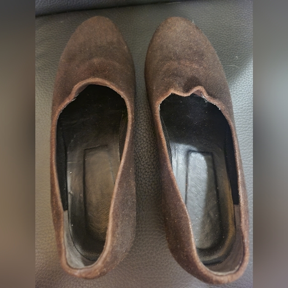Robert Clergerie Brown Suede Platform Wedge Loafers, shoes in French sizing - Picture 5 of 10